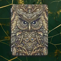 Steampunk Metal Gears and Owl  iPad Air Cover