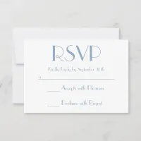 Create Your Own Dusty Blue and White RSVP