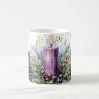 Cottage Purple Candle Christmas