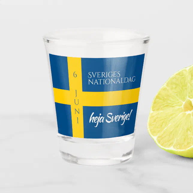 Sveriges Nationaldag Swedish National Day Flag Shot Glass