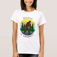 Believe in Yourself | Vintage Sunset Bigfoot   T-Shirt