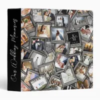 Wedding Keepsake 30 Photo Collage Black ID1065 3 Ring Binder