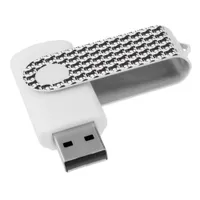 Horses Black and White Pattern USB Flash Drive