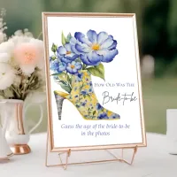 High-Heel  "How Old Was the Bride-to-Be" game Table Number