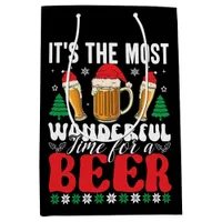 It's The Most Wonderful Time For A Beer Christmas Medium Gift Bag