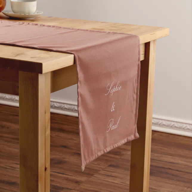 Elegant Cocoa Sienna Wedding Table Runner