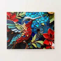 Hummingbird Mosaic Design Jigsaw Puzzle