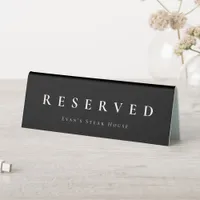 Modern Elegant Typography Simple Clean Reserved Table Tent Sign