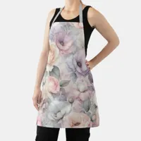 Elegant Rose Blossoms Apron