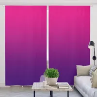 Hot Pink Royal Purple Gradient Blackout Curtains