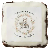 Vintage Easter Party Floral Bunny  Brownie