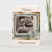 Vintage Style Happy Anniversary "I Love You" card. Card