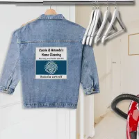 Custom QR Code Business Name Scannable Barcode Denim Jacket