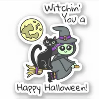 Witchin you a Happy Halloween Sticker