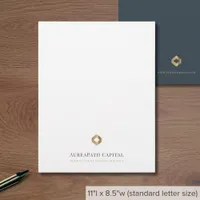 Simple Modern Luxury Gold Logo Letterhead