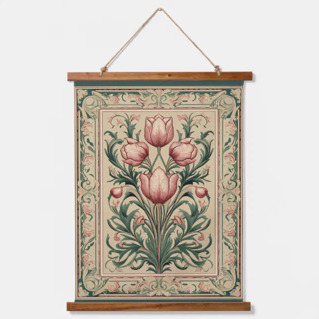 Tulip Flower Medieval Hanging Tapestry