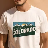 Retro Travel Iconic Colorado Graphic T-Shirt