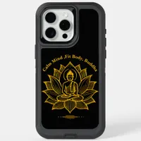 Golden Buddha Amidst Blooming Lotus Flowers iPhone 15 Pro Max Case