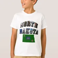 North Dakota Picture Text T-Shirt