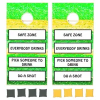 Yellow and Green Drinking Rules Outdoors Game