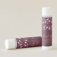 Watercolor Snowdrops Wedding Plum/Copper ID726 Lip Balm