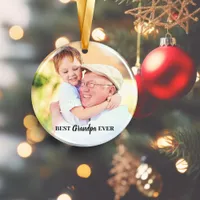 Cute Best Grandpa Ever Photo Ornament