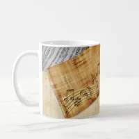 Musical Notes Piano Sheet  Music Coffee Mug