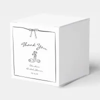 Timeless Hand-Drawn Bridal Shower Chic Thank You  Favor Boxes