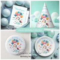 Funny Flying Unicorn Rainbow Colors 1st Birthday