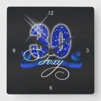 Foxy Thirty Sparkle ID191 Square Wall Clock