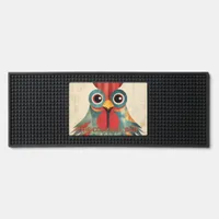 Cockerel Illustration Bar Mat