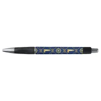 Preppy Nautical Gold Blue Lighthouse Sailboat Pen