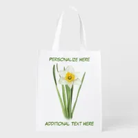 Daffodil Flower Grocery Bag