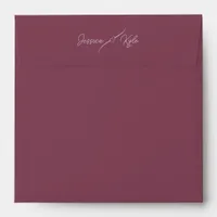 Burgundy Solid Stationery Colored Envelope