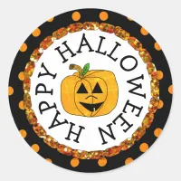 Pumpkin Happy Halloween Stickers