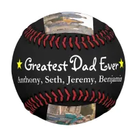 Add 5 Photo Collage Greatest Dad Ever Father's Day Baseball