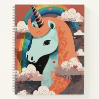 Unicorn under Rainbow & Among Hearts Notebook