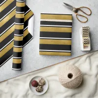 Christmas Stripe Pattern Gold ID862 Wrapping Paper