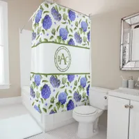 Blue Hydrangeas Shower Curtain