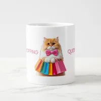  Shopping Queen Cat Giant Coffee Mug