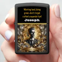 Confident Lawyer Commands the Courtroom Zippo Lighter