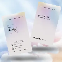 Modern Holographic LinkedIn Minimalist Business Card