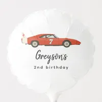 Race Car Boy 2nd Birthday Party Photo Balloon