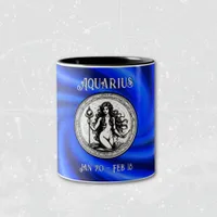 Zodiac Blue Galaxy Aquarius Mug