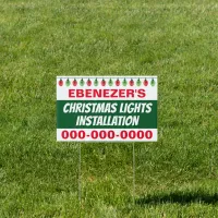 12” x 18” Christmas Lights Installation Yard Sign