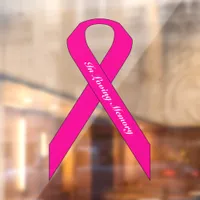 [Pink] Breast Cancer Awareness Ribbon Window Cling