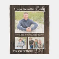 Christian Memorial Photo Remembrance Keepsake Fleece Blanket