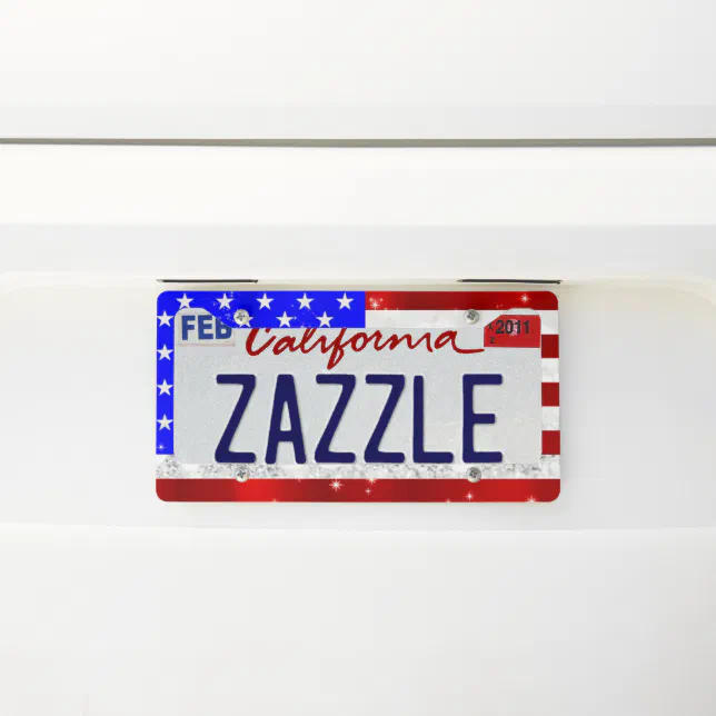 USA flag License Plate Frame