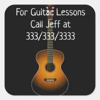 Call Me For Guitar Lessons Promotional Stickers