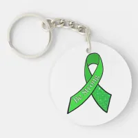 Lyme Disease Awareness Ribbon Key Chain